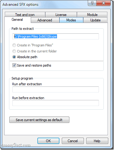 Vytvářejte offline instalátory pomocí samorozbalovacího archivu WinRAR