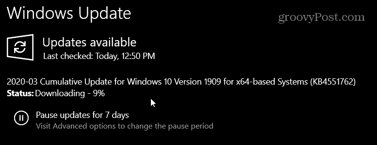 KB4451762 pro Windows 10 1903 a 1909