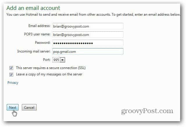 Jak přidat Gmail na Outlook.com