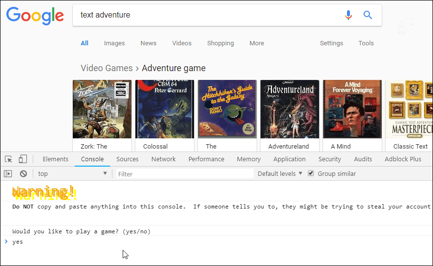 Textové dobrodružství Google