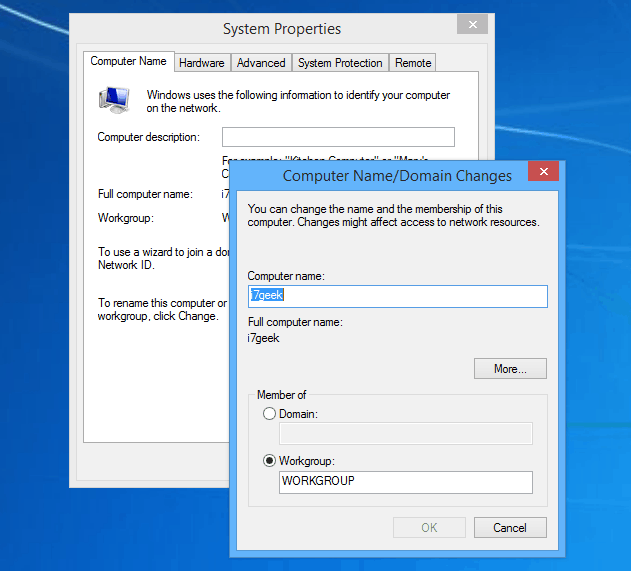 Název počítače Windows 8