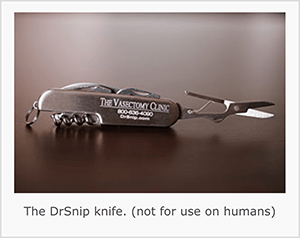 Toto je snímek obrazovky kapesního nože DrSnip. Jay Baer říká, že nůž je příkladem spouště.
