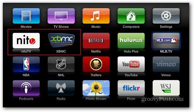 Ikony XBMC Nitro Apple TV