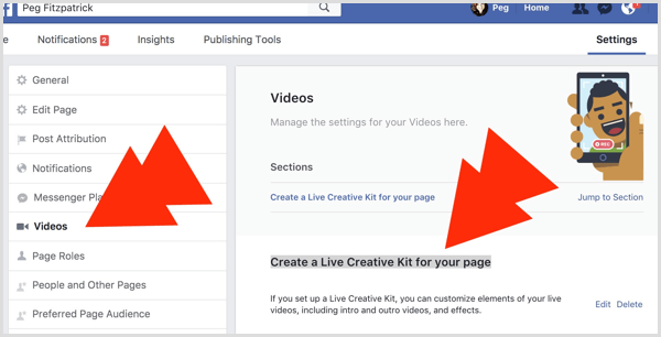 Facebook Live Creative Kit pro stránku