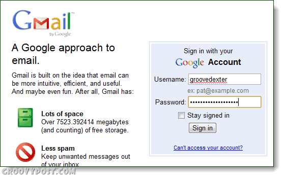 Gmail přístup k e-mailovému přihlášení