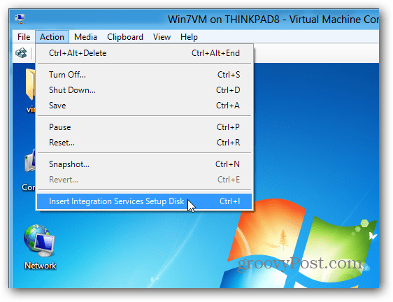 Nainstalujte Integration Services na Hyper-V VM v systému Windows 8