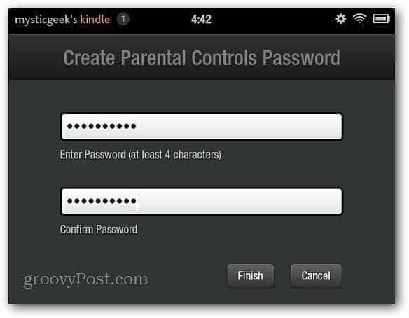Vytvořte heslo rodičovské kontroly
