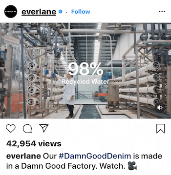 Instagramový video příspěvek pro Everlane