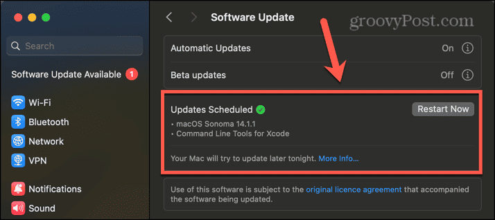 mac dostupné aktualizace