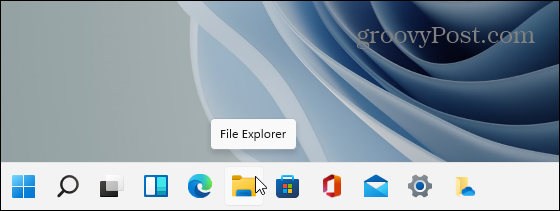 Ikona Průzkumníka souborů Hlavní panel systému Windows 11