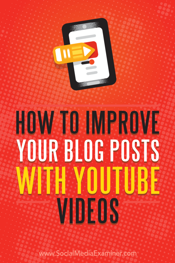 Jak vylepšit vaše příspěvky na blogu pomocí videí na YouTube od Ana Gotter na zkoušejícím sociálních médií.