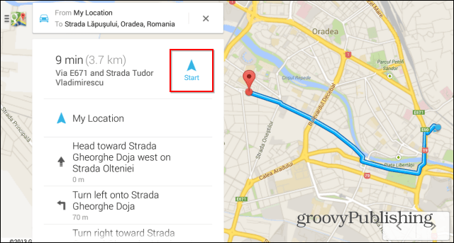 Rychlý start navigačního špendlíku Google Maps