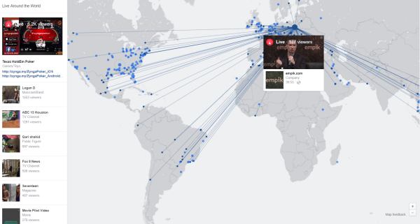 facebook live interaktivní mapa
