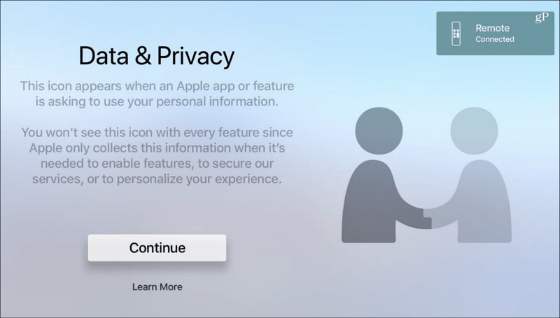  Data a soukromí tvOS Apple TV