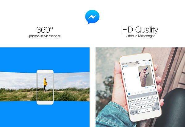 Facebook představil možnost posílat 360stupňové fotografie a sdílet videa ve vysokém rozlišení v Messengeru.