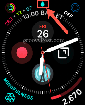 ikona vodního zámku Apple Watch