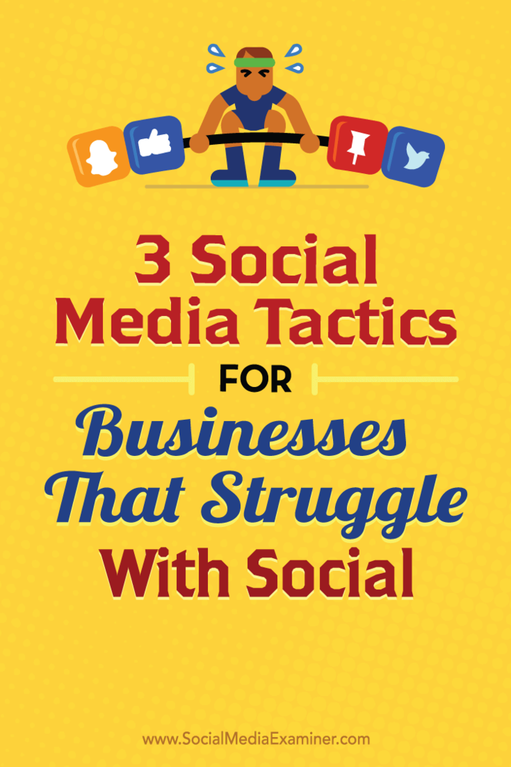 Tipy na tři taktiky sociálních médií, které může každý podnik použít.