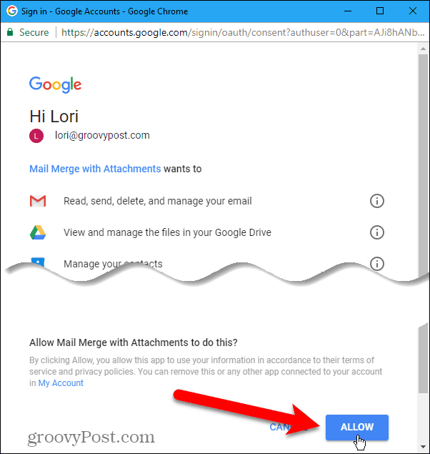 Povolit přístup k účtu Gmail