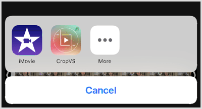 Klepnutím na ikonu CropVS otevřete nástroje aplikace.