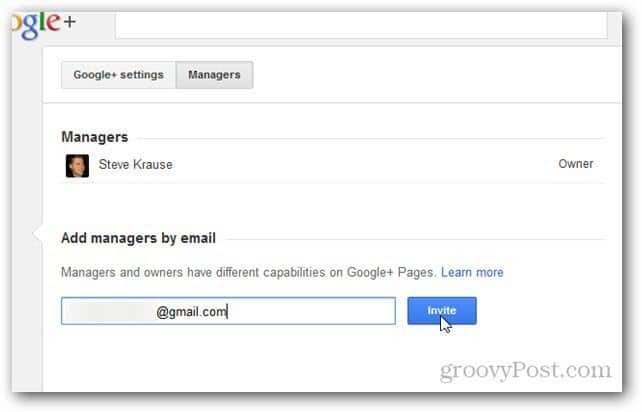 Jak přidat správce nebo správce na stránku Google+