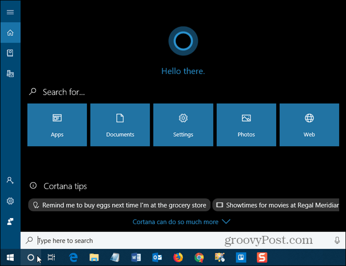 Cortana ve Windows 10