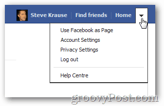 nabídka možností facebooku