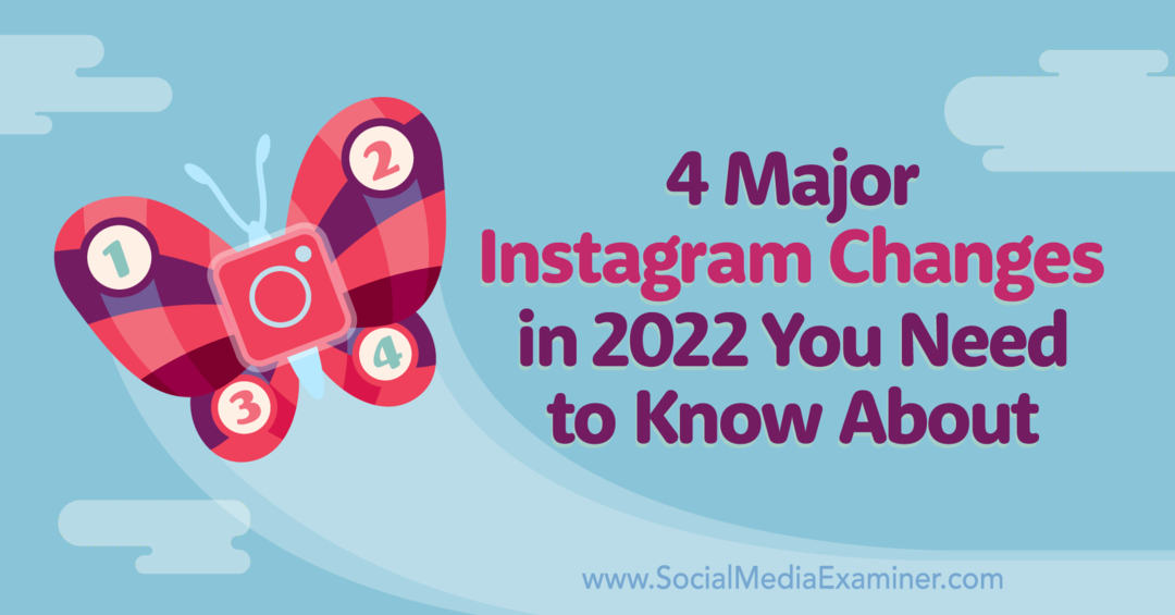 4 hlavní změny na Instagramu v roce 2022, o kterých musíte vědět od Marly Broudie na Social Media Examiner.