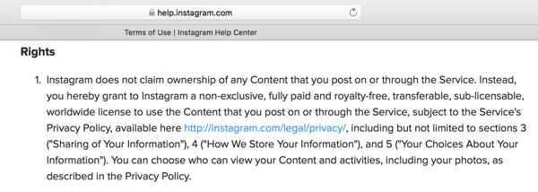 Podmínky používání Instagramu nastiňují licenci, kterou udělujete platformě pro váš obsah.