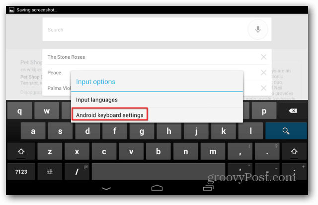 Nastavení klávesnice Android