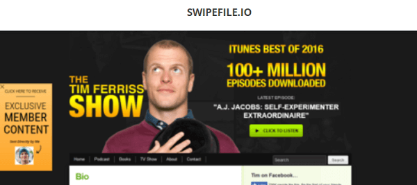 Inspirujte se na SwipeFile.io.