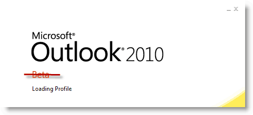 Datum spuštění aplikace Outlook 2010