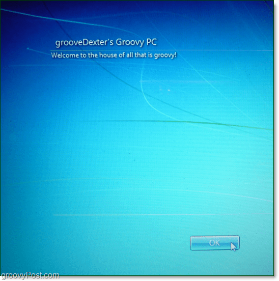 Windows 7 spuštění zprávy právní upozornění
