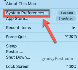 předvolby systému mac
