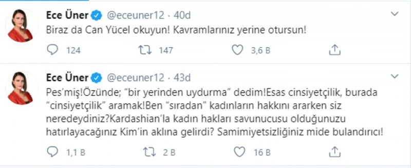 Odpověď Deniz Çakır od hostitele Ece Üner