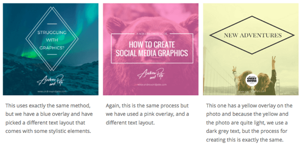 Vytvářejte různé variace obrázků sociálních médií.