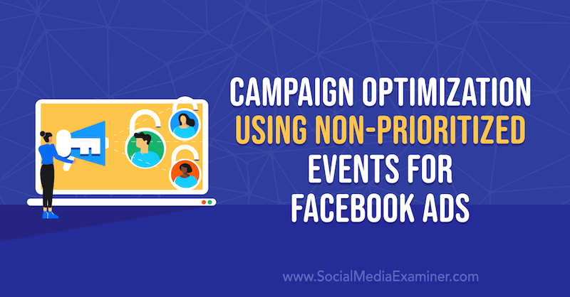 Optimalizace kampaně pomocí událostí, které nemají prioritu, pro reklamy na Facebooku od Anny Sonnenbergové na portálu Social Media Examiner.