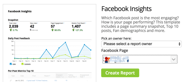 hootsuite facebook insights template