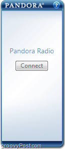 tlačítko pro připojení ke spuštění systému pandora gadget Windows 7