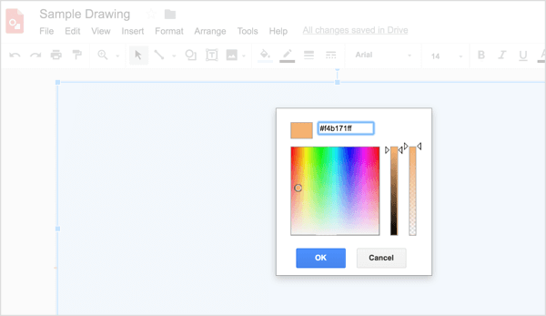 Vložte barevný kód do příslušného pole.