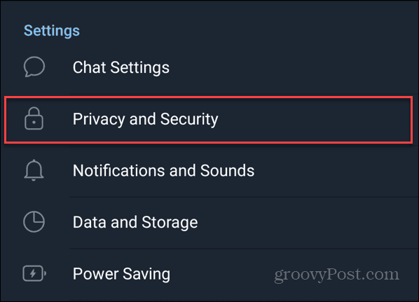 Nastavení soukromí a zabezpečení v Telegramu na Androidu