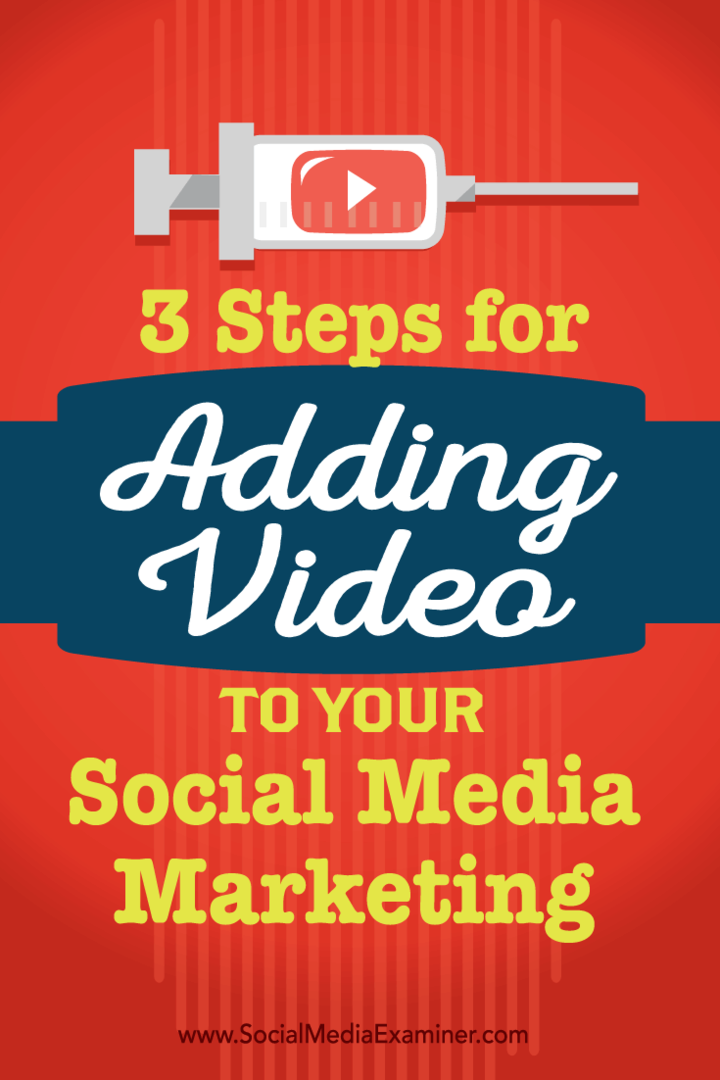 3 kroky pro přidání videa do marketingu na sociálních médiích: zkoušející sociálních médií