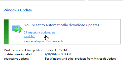 Oprava systému Windows Update zablokuje nebo zpomalí v systému Windows 7