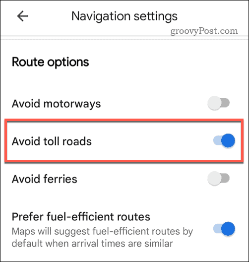 Nastavte si Mapy Google, abyste se vyhnuli zpoplatněným silnicím