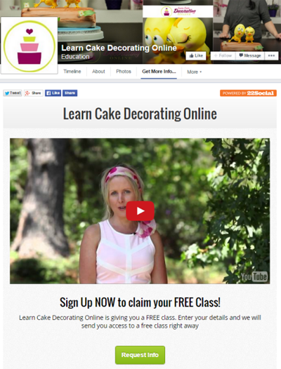 naučte se zdobit dort online facebookovou aplikaci