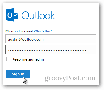 e-mailové přihlašovací jméno outlook.com