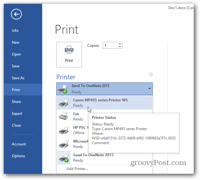 Jak tisknout z Windows 8 Metro Style Apps