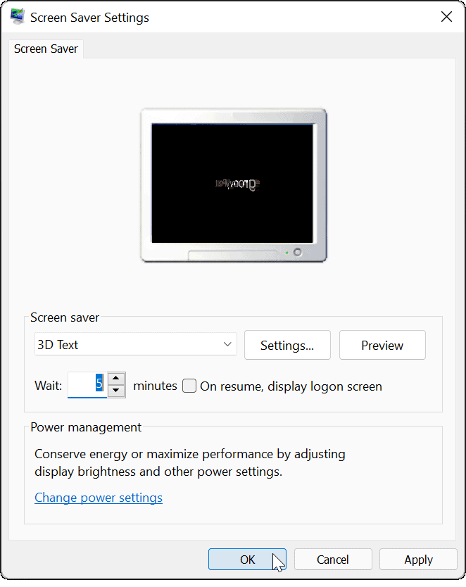  nastavení spořiče obrazovky windows 11