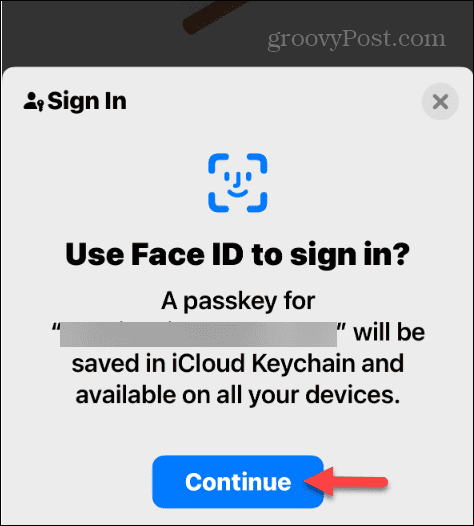 nadále používat Face ID přihlašování pomocí Passkeys