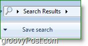 Snímek obrazovky systému Windows 7 - Windows Search