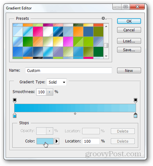 gradient photoshop vytvořit modrou barvu přetažením vytvoříte návod